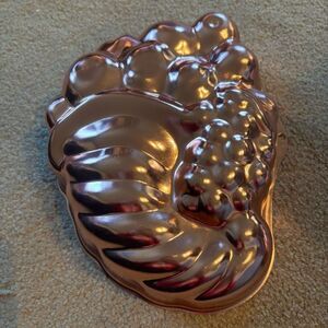 Wear-Ever Vintage Copper Cornucopia 6 Cup Jello Mold